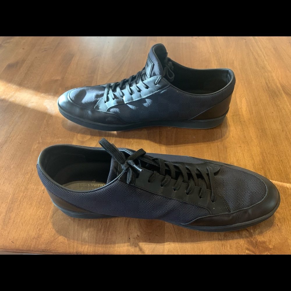 Louis Vuitton Damier triple black low tops - Picture 7 of 9
